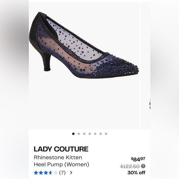 XYD Shoes - XYD Blue Mesh Heels with Rhinestones